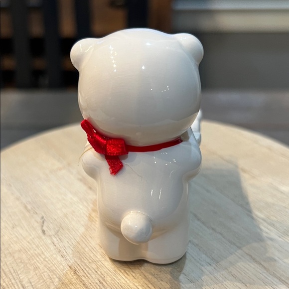 RUSS White Bear Candle Holders with Red Accents - Picture 9 of 15